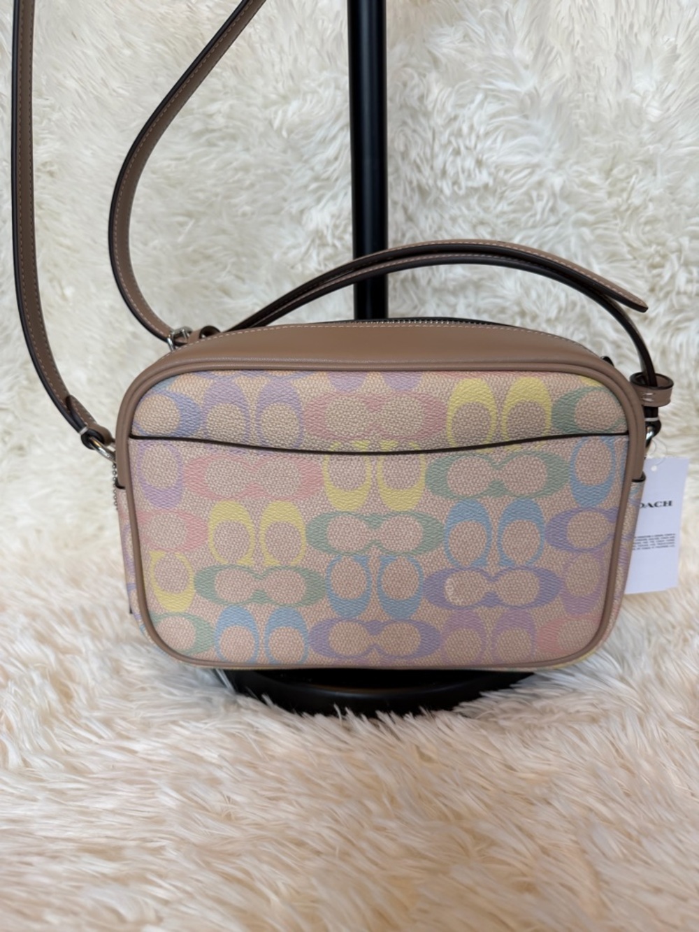 Coach Jamie Signature Multicolor/Rainbow Camera Zip Closure Crossbody - Picture 2 of 12